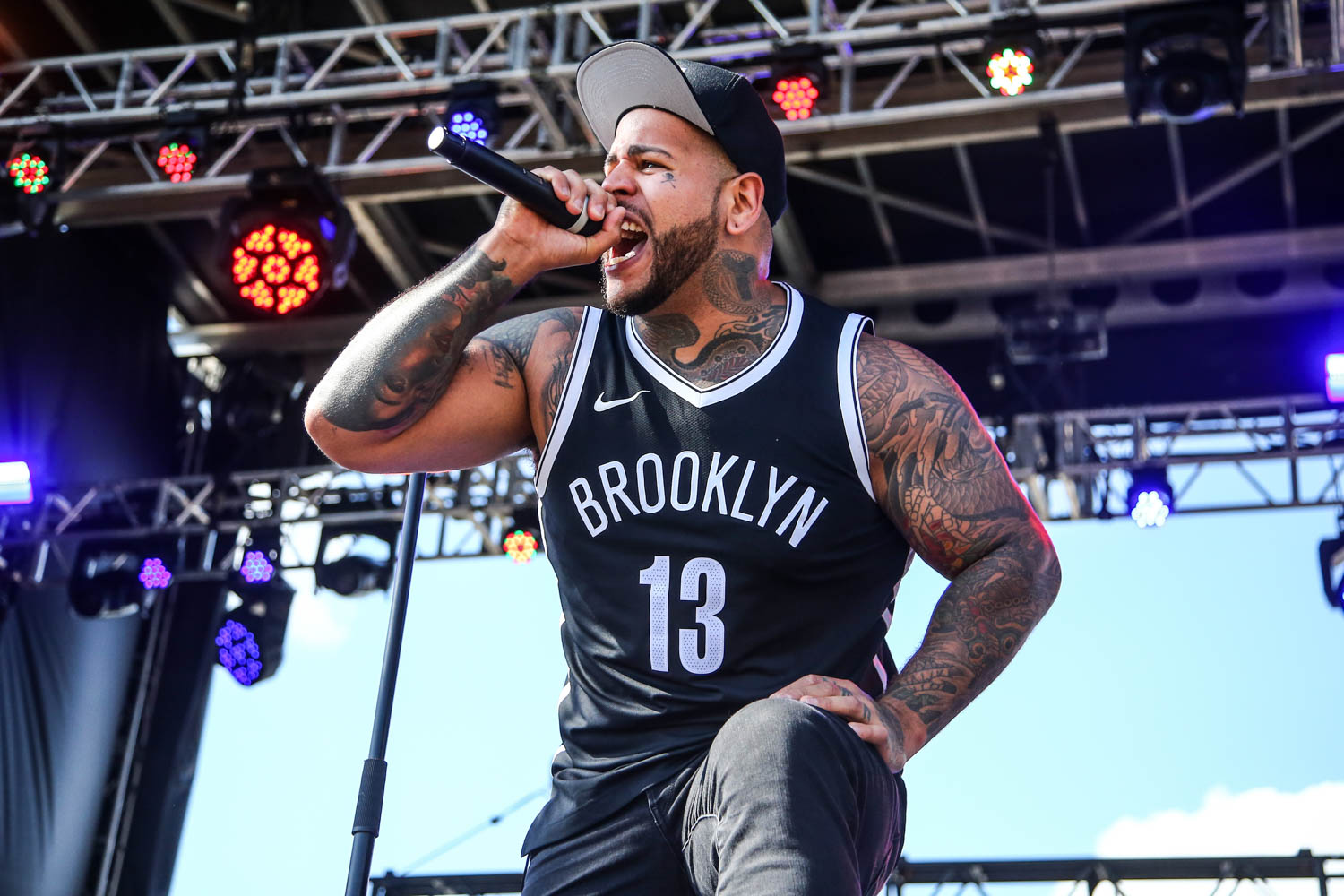 Tommy Vext, lead vocalist of Bad Wolves. 