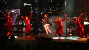 Lindsey Stirling performing at Starlight Theatre in Kansas City, Missouri on July 6, 2018.