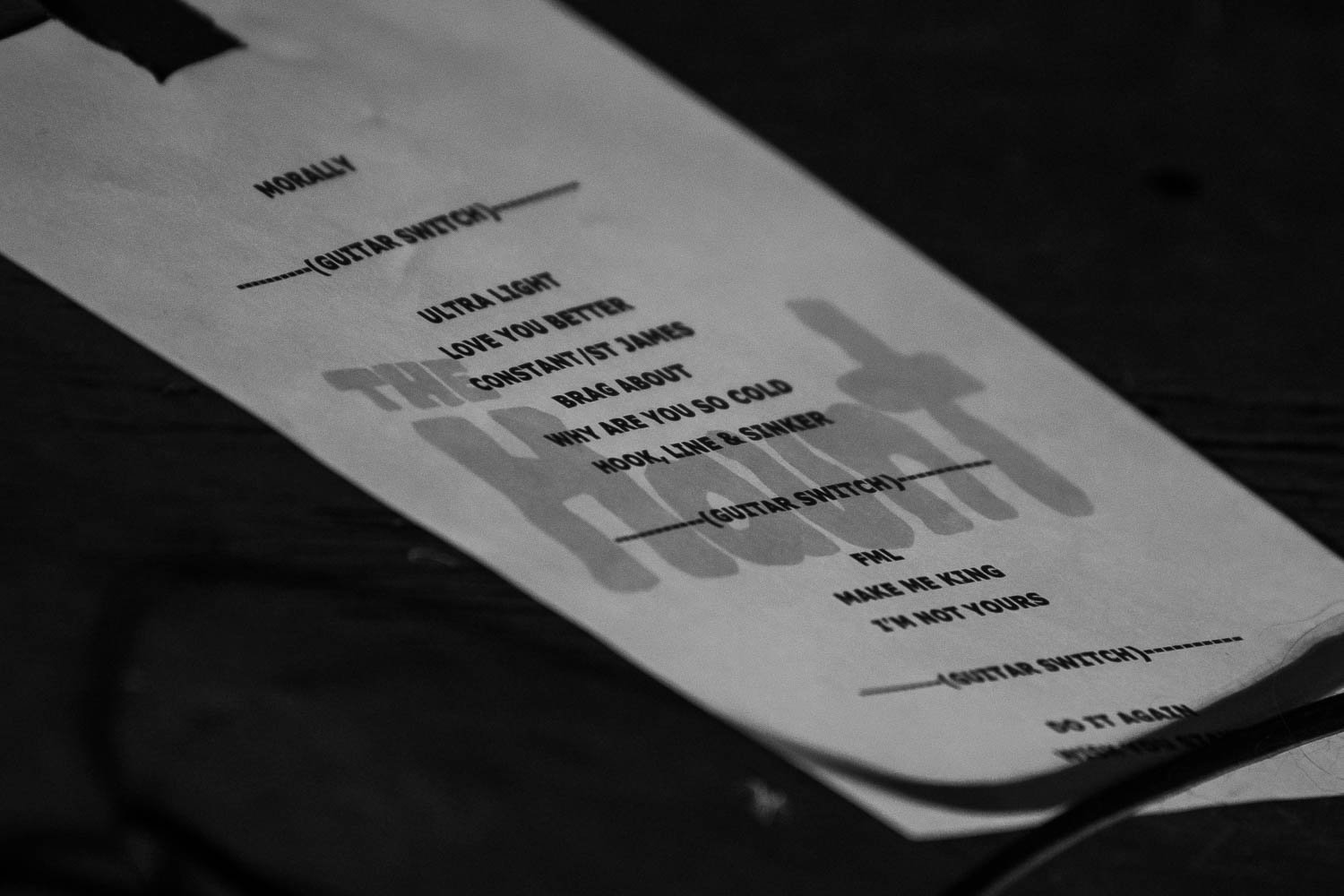 The Haunt's setlist for The Truman in Kansas City, Missouri on May 4, 2022